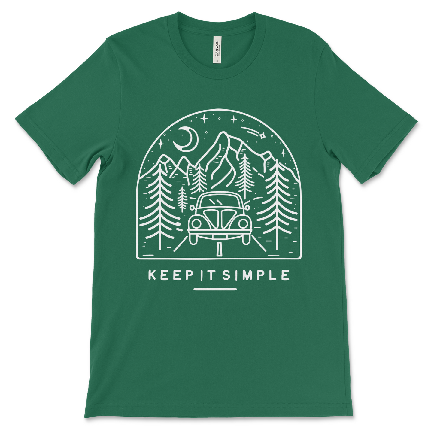 Recovery shirt with Keep It Simple slogan, sobriety apparel and recovery gift idea.
