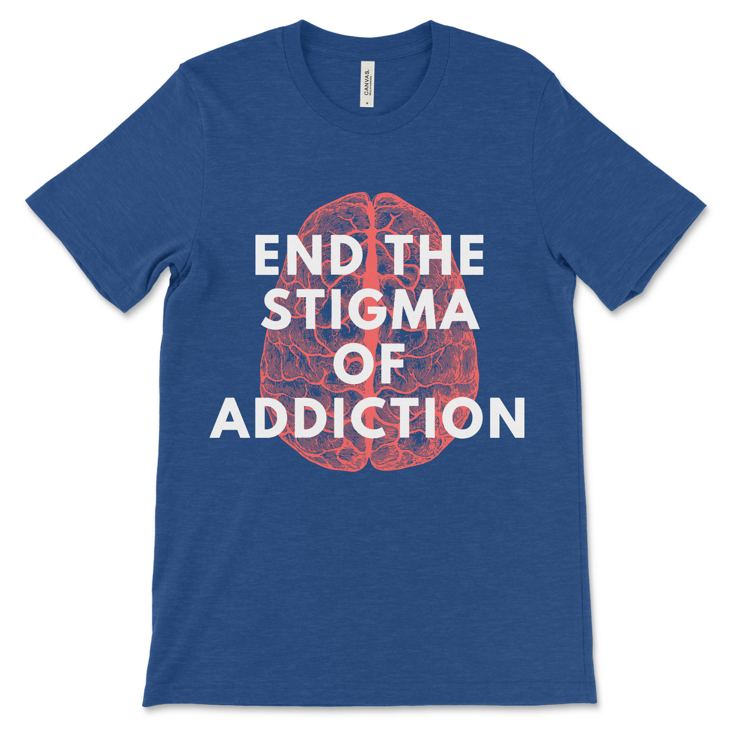 End the Stigma of Addiction recovery shirt, NA recovery clothing and sobriety apparel.