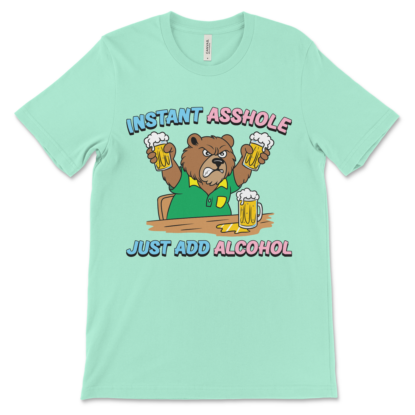 Instant Asshole Just Add Alcohol NA shirt, funny recovery apparel for 12-step programs
