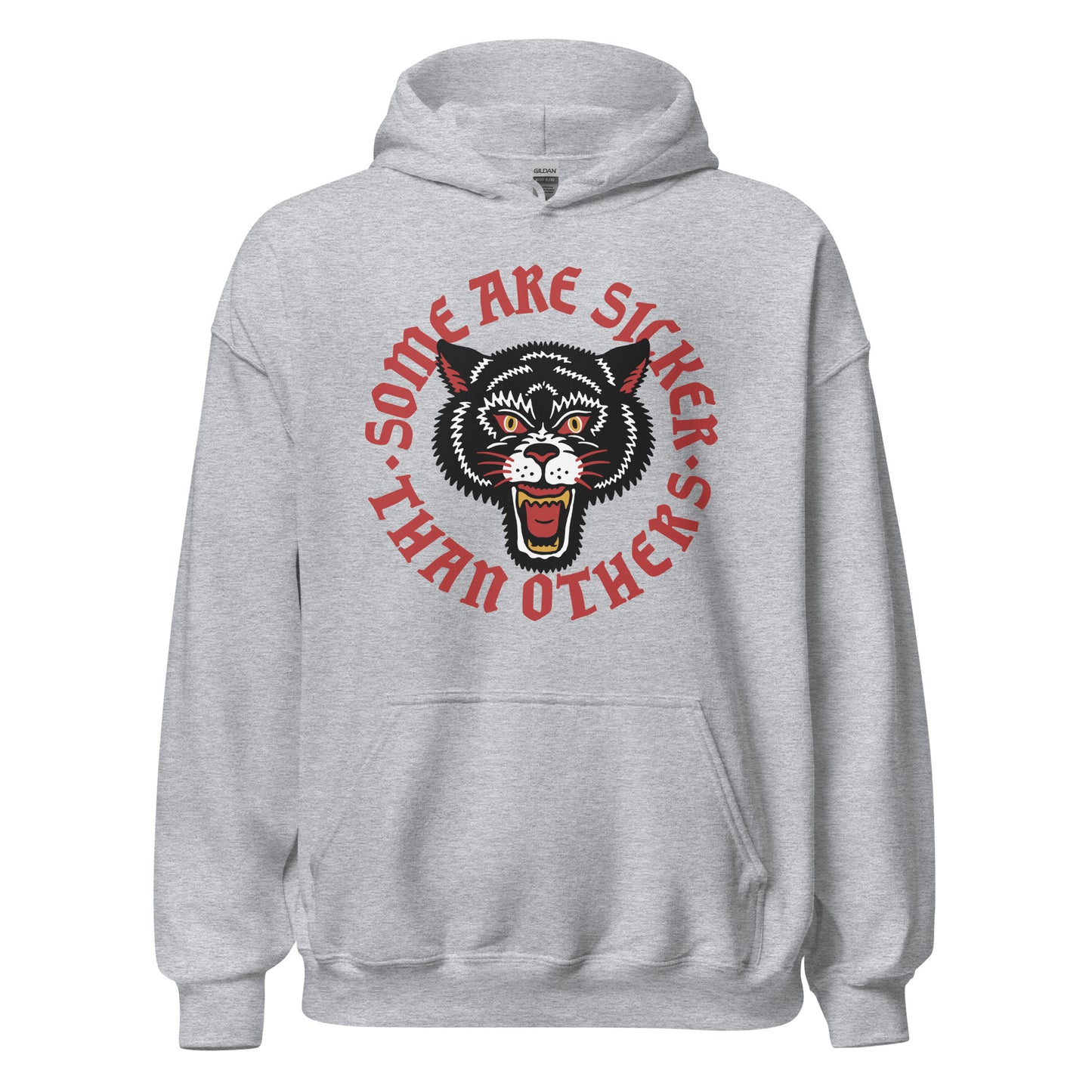Recovery hoodie with Some Are Sicker Than Others phrase, AA and NA clothing for fellowship community