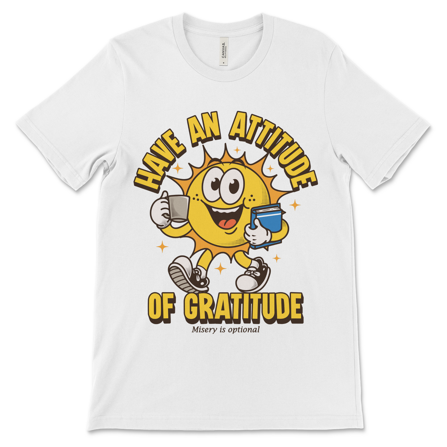 Attitude of Gratitude shirt, recovery clothing for AA meetings and NA sobriety gifts.