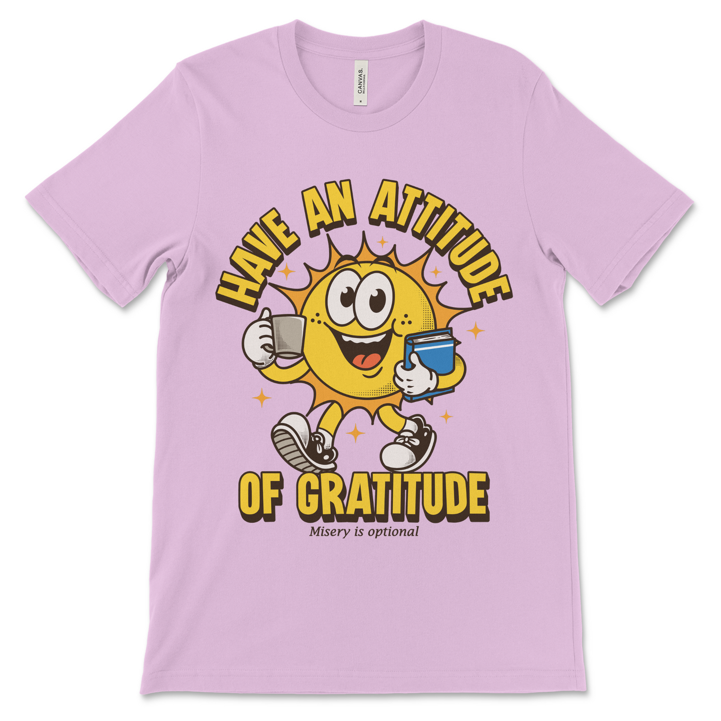 Have an Attitude of Gratitude recovery shirt, AA clothing and NA sobriety apparel.
