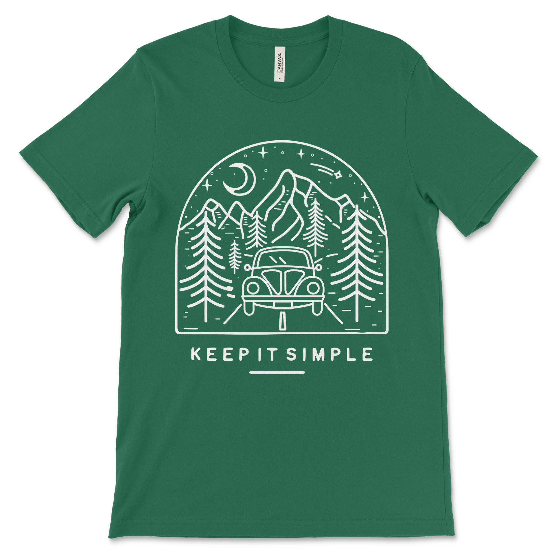 Recovery shirt with Keep It Simple slogan, sobriety apparel and recovery gift idea.
