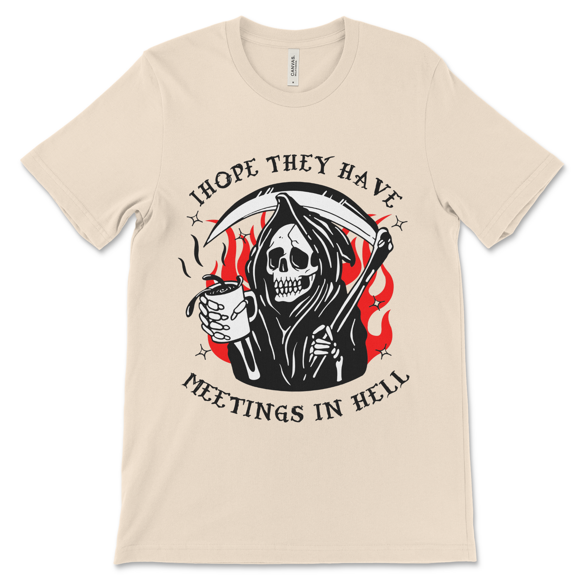 Cocaine Anonymous shirt with Hope They Have Meetings in Hell design, humorous recovery clothing for fellowship members
