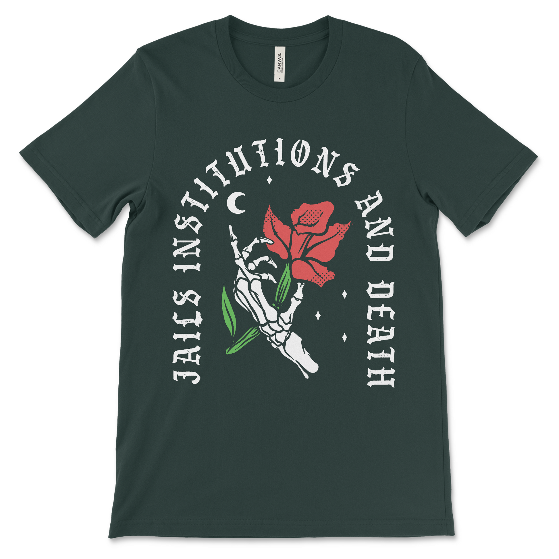 Recovery clothing with Jails Institutions and Death slogan, sobriety shirt for those choosing clean time
