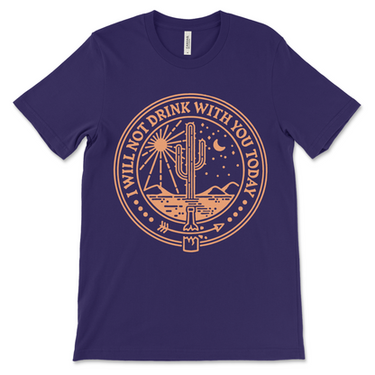 Recovery clothing tee with IWNDWYT message, an inspirational sobriety shirt and Alcoholics Anonymous gift for people in recovery.