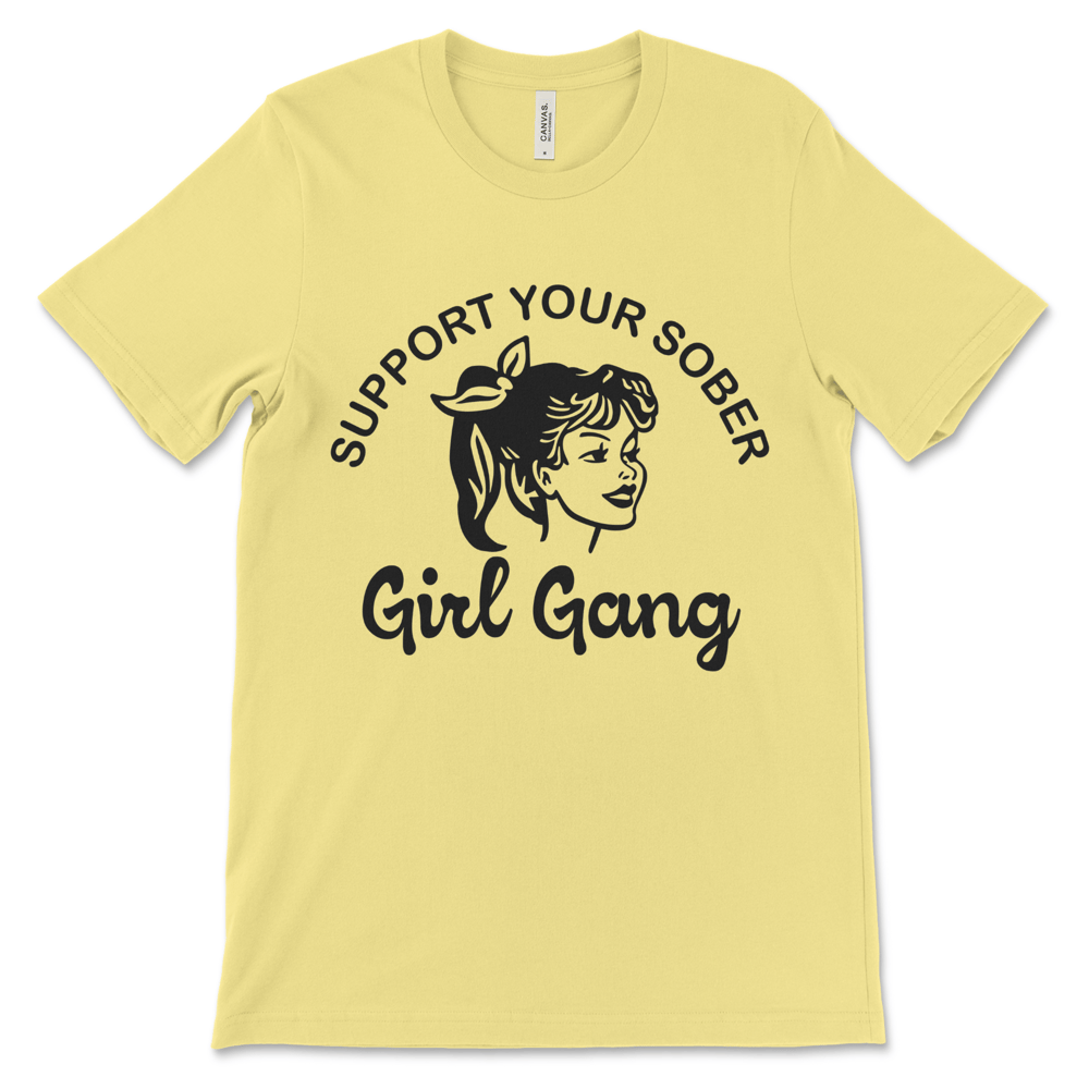 Women’s sober living shirt for AA and NA members, sobriety apparel and recovery gift idea.

