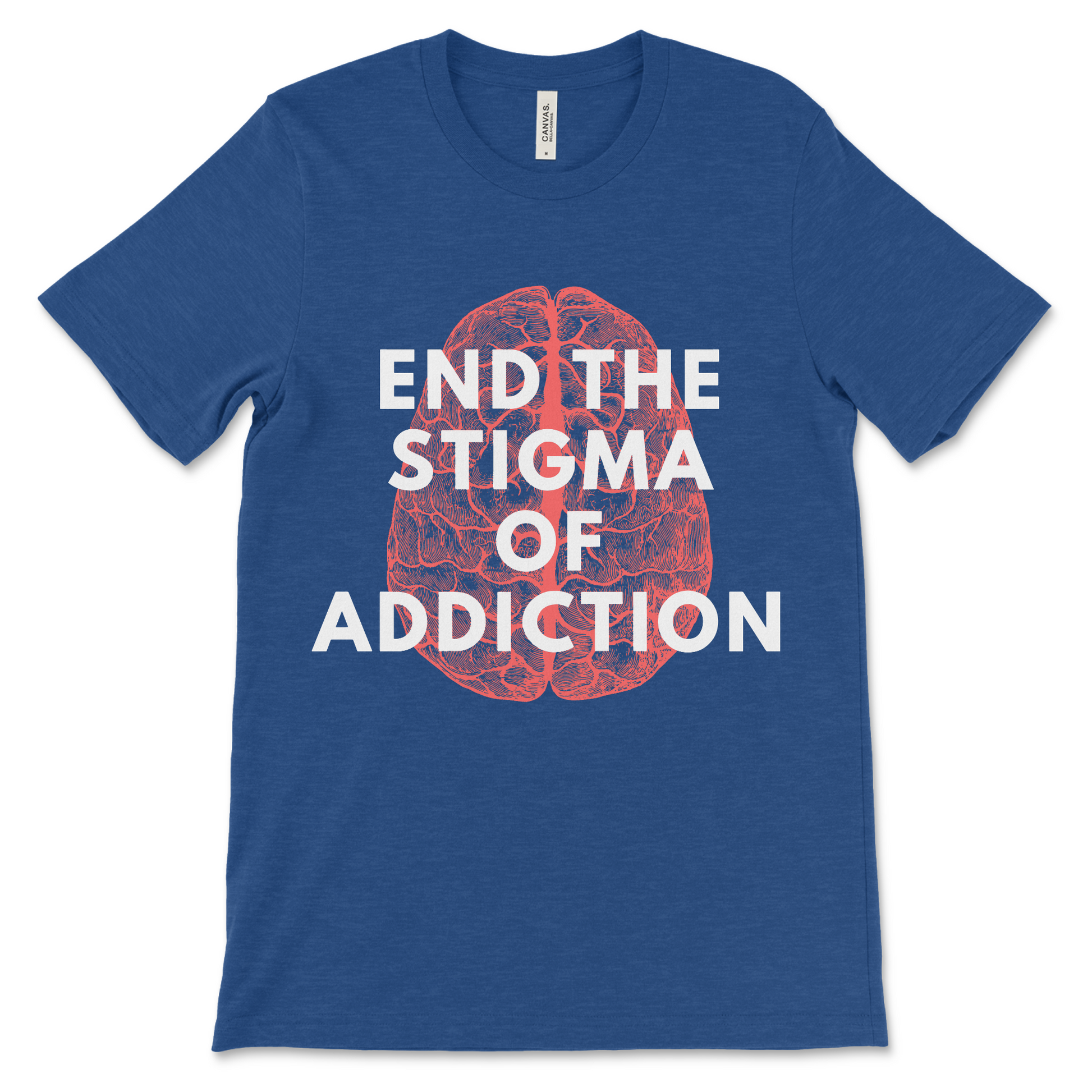 End the Stigma of Addiction recovery shirt, NA recovery clothing and sobriety apparel.
