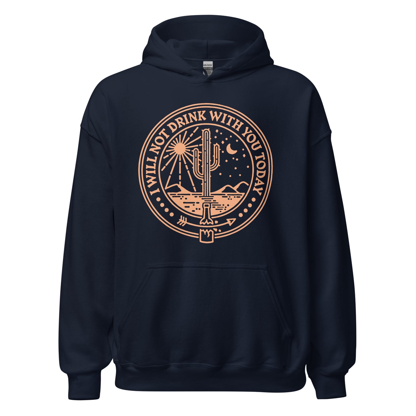 I Will Not Drink With You Today AA hoodie, Alcoholics Anonymous recovery clothing with anti drinking slogan
