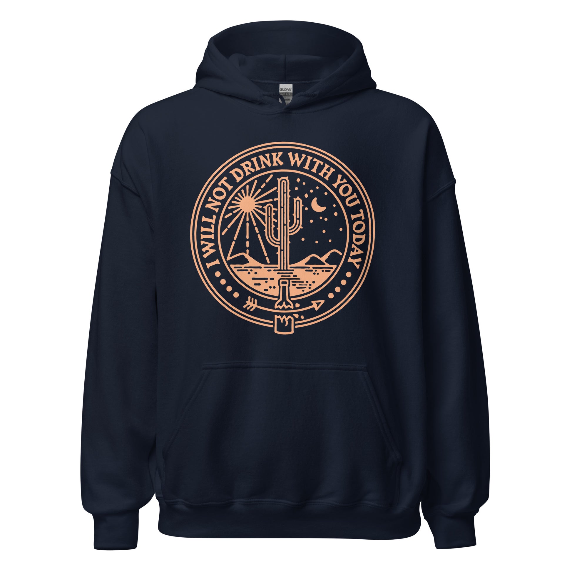 I Will Not Drink With You Today AA hoodie, Alcoholics Anonymous recovery clothing with anti drinking slogan
