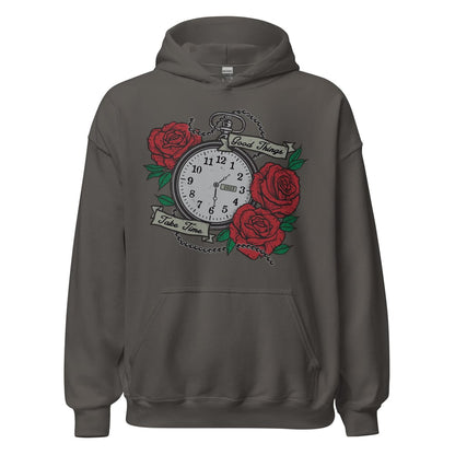 Good Things Take Time sobriety hoodie, recovery clothing gift for sober anniversary, motivational recovery apparel hoodie