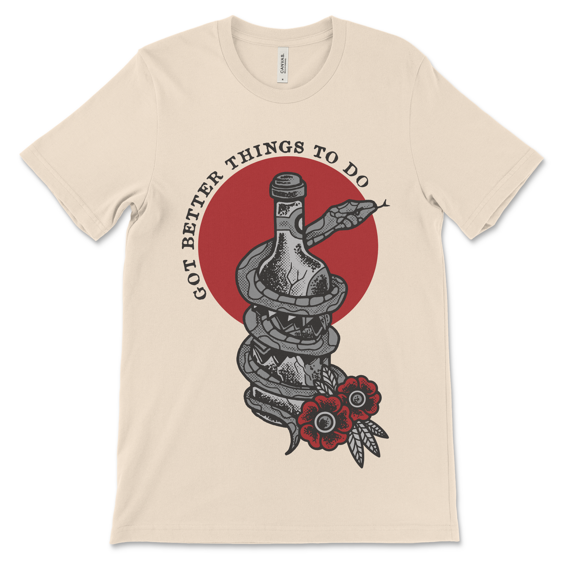 Recovery shirt with Got Better Things To Do straight edge slogan, perfect AA shirt or NA shirt for addiction recovery support
