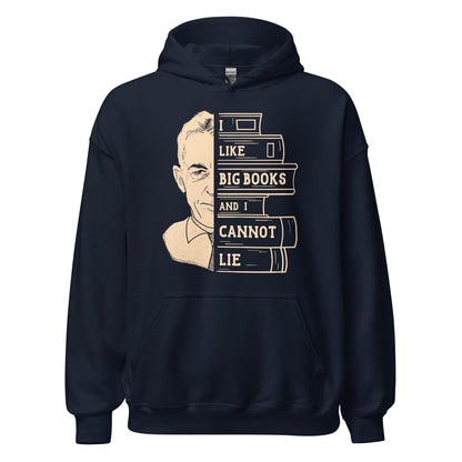 I Like Big Books sobriety hoodie for AA meetings, NA shirts, and recovery clothing.
