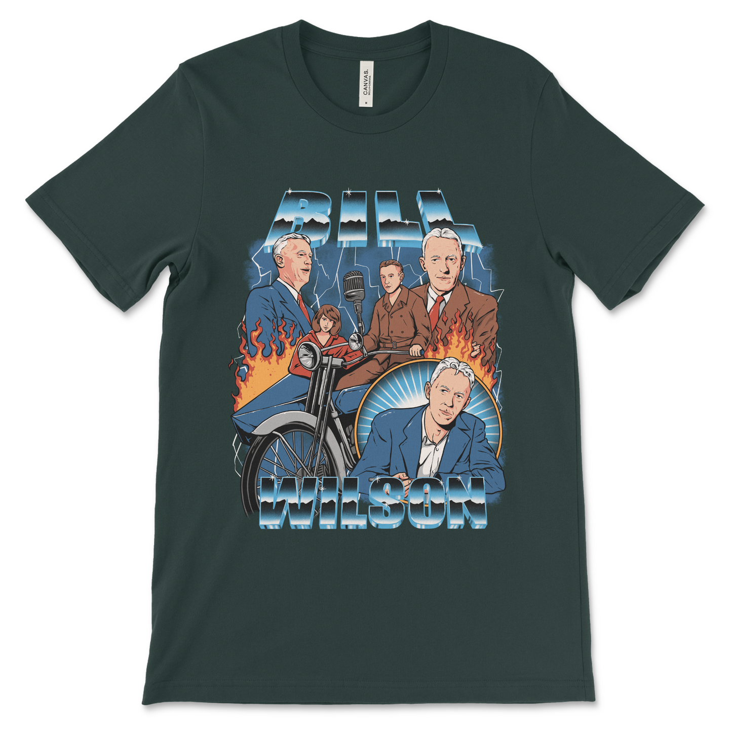 Bill Wilson AA shirt, funny recovery clothing and gift for sober anniversaries.
