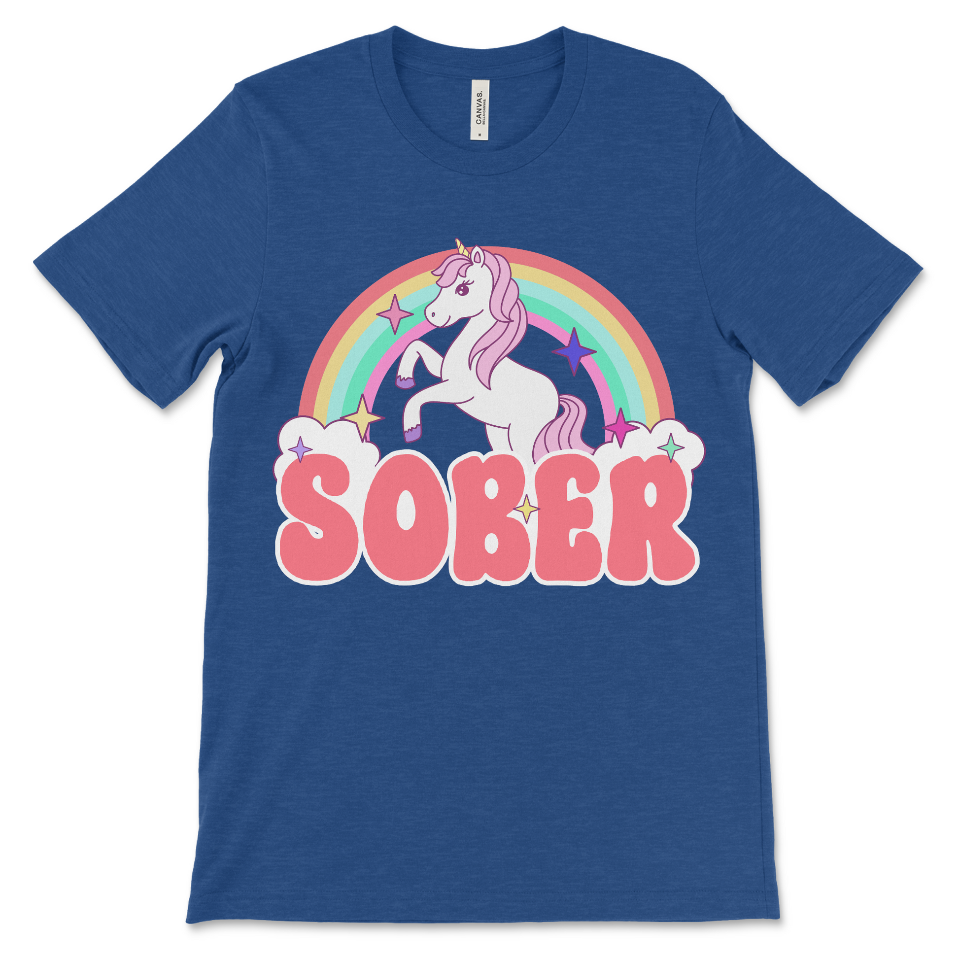 Funny sobriety tee with unicorn art, perfect NA shirt for recovery anniversaries and addiction recovery support
