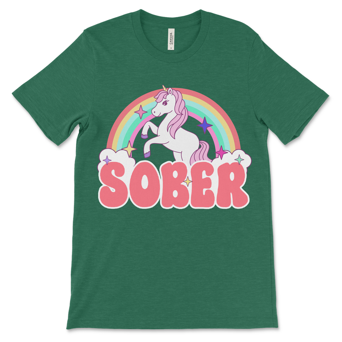 funny recovery shirt featuring unicorn and rainbow design, Alcoholics Anonymous merch for sober living and gay recovery shirt.
