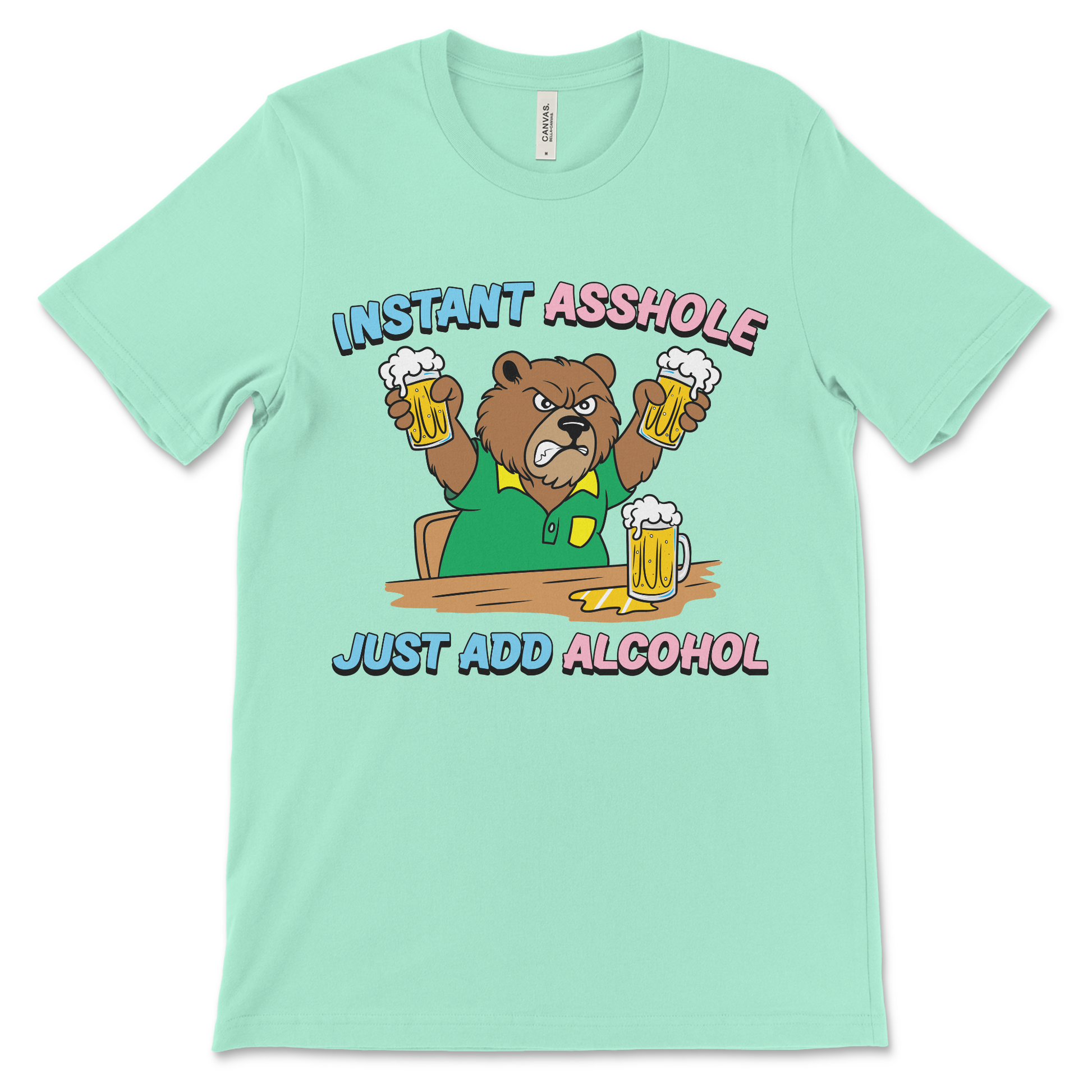 Instant Asshole Just Add Alcohol NA shirt, funny recovery apparel for 12-step programs
