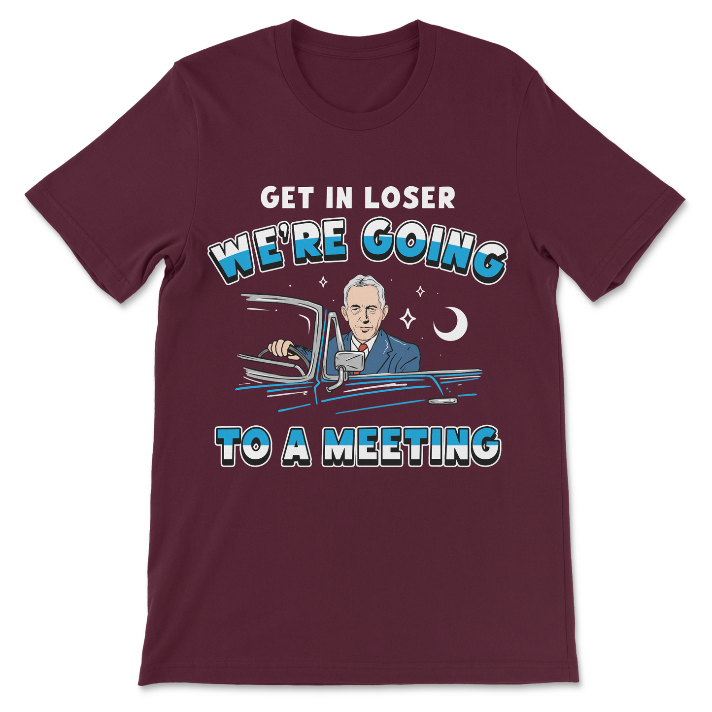 Alcoholics Anonymous graphic tee featuring Bill W. and a humorous recovery-themed illustration.
