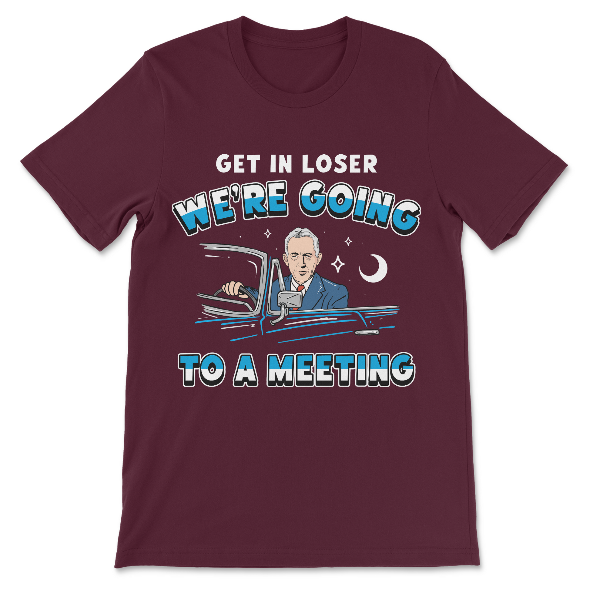 Alcoholics Anonymous graphic tee featuring Bill W. and a humorous recovery-themed illustration.
