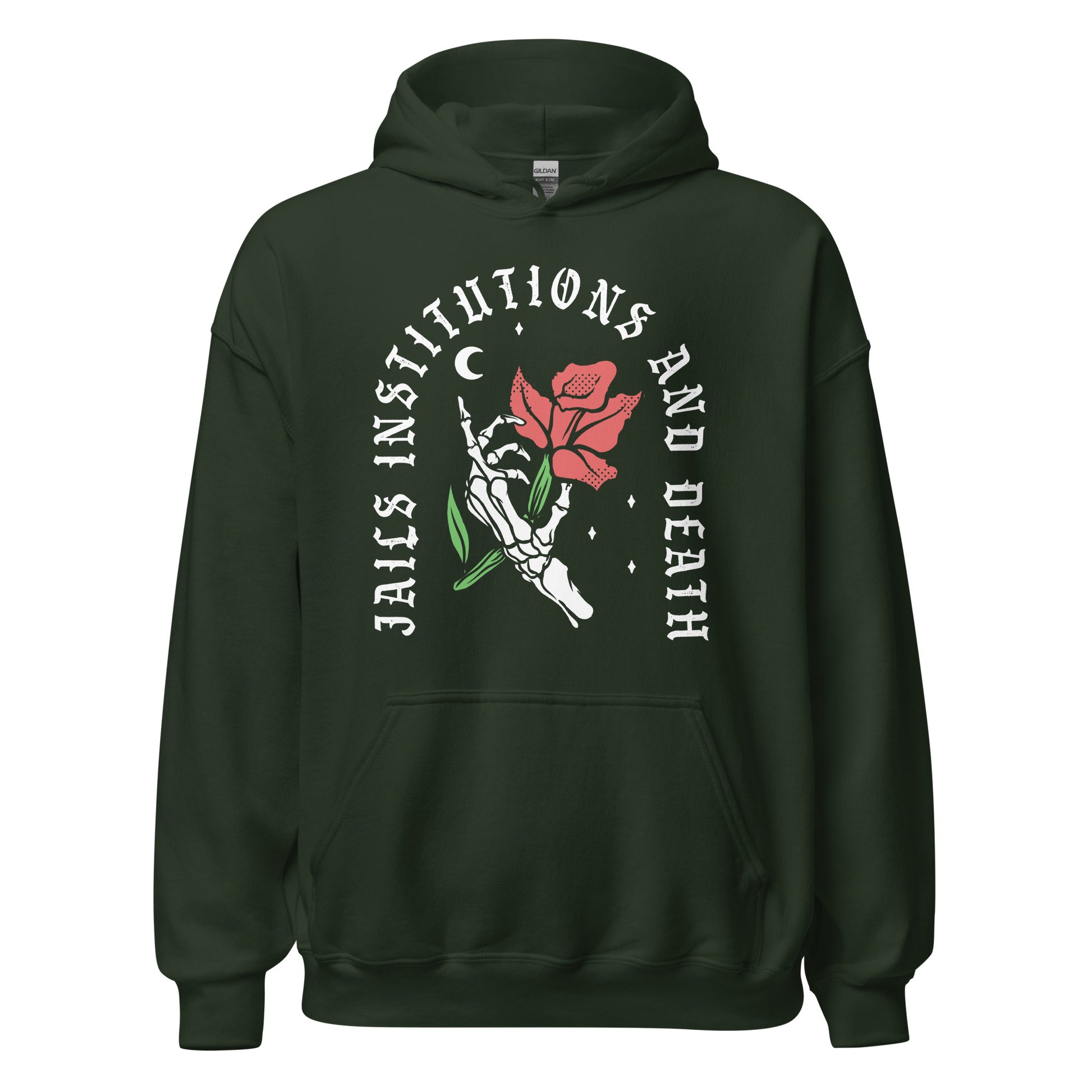 Addiction recovery sweatshirt with Jails Institutions and Death slogan, AA and NA clothing
