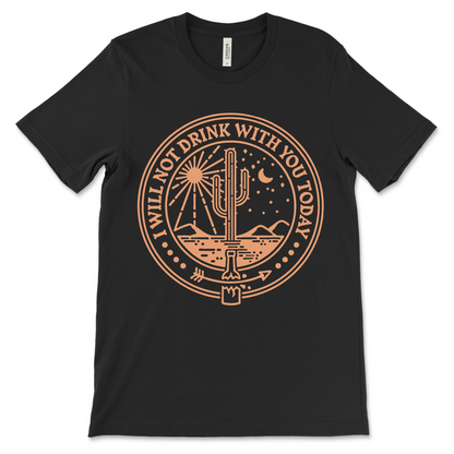 Recovery shirt with the IWNDWYT slogan, designed as sober apparel and Alcoholics Anonymous clothing for people in sobriety.