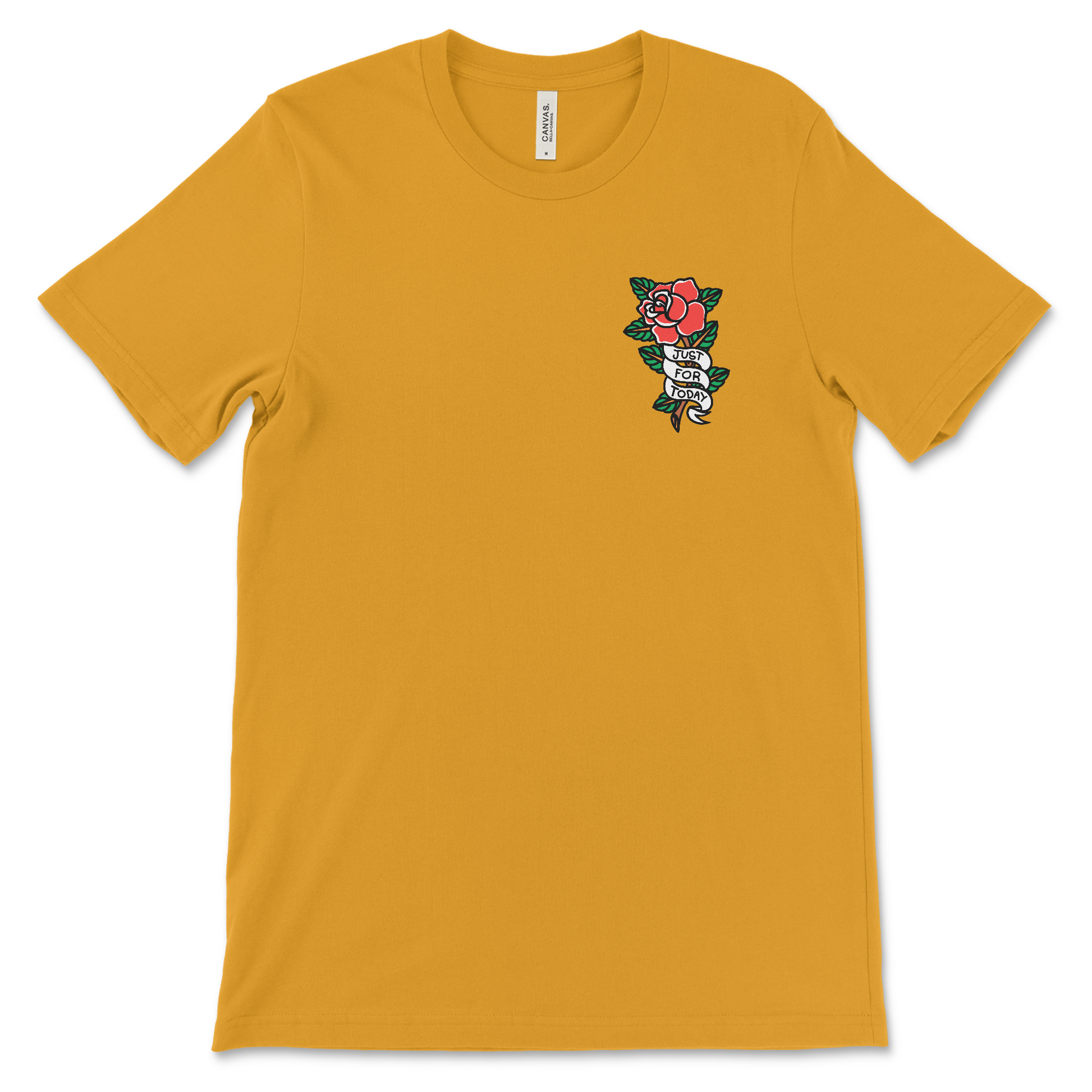 Just for Today recovery shirt, AA sobriety clothing and NA recovery shirt for daily reminders.
