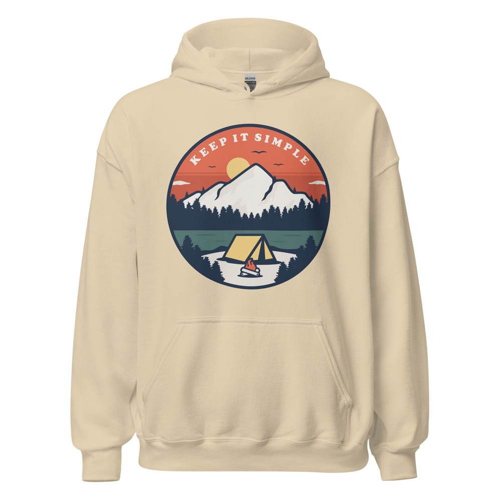 Keep It Simple recovery hoodie for sober living, AA clothing and NA sobriety apparel.