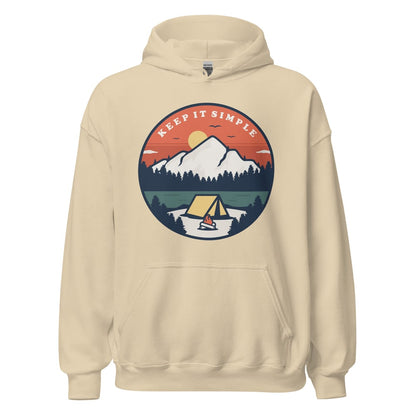 Keep It Simple recovery hoodie for sober living, AA clothing and NA sobriety apparel.