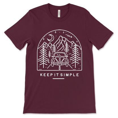 Keep It Simple recovery shirt, addiction recovery apparel and sobriety gift shirt.
