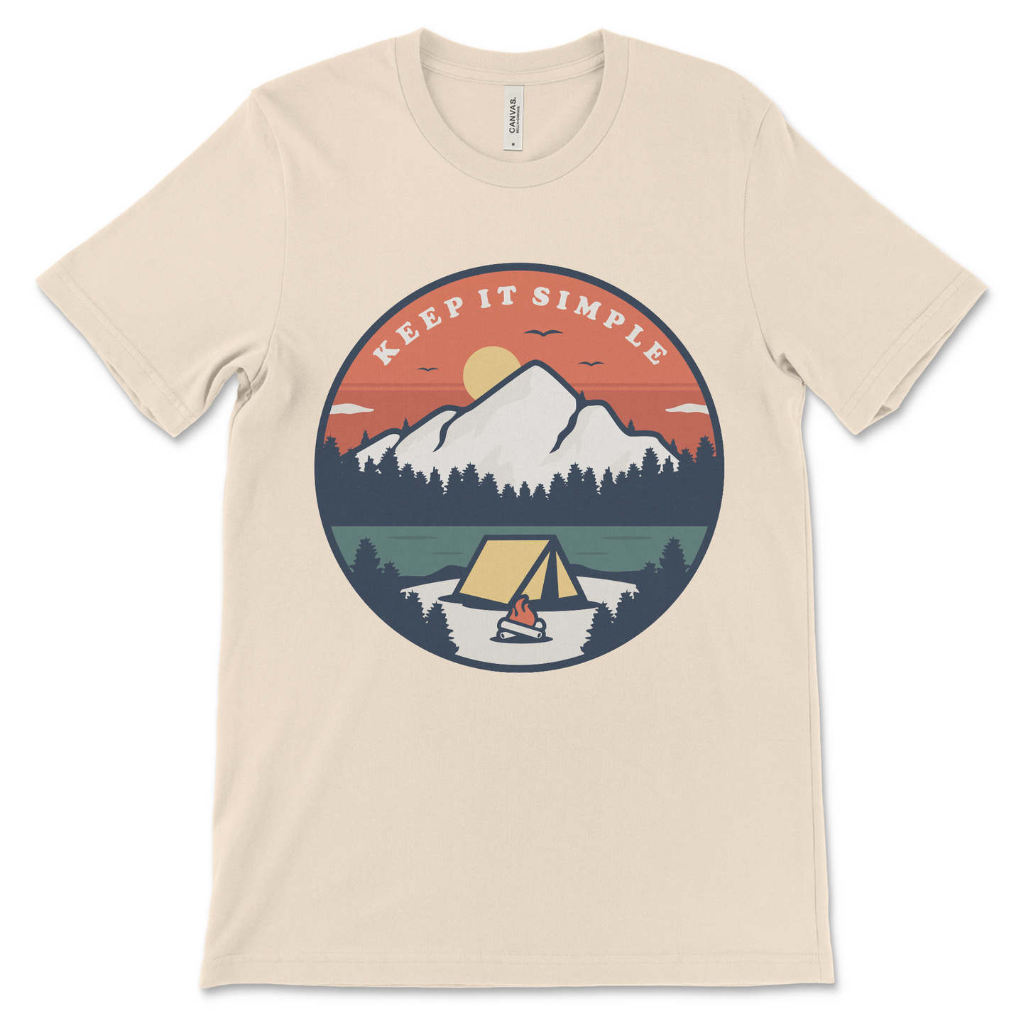 Sobriety shirt featuring Keep It Simple design, recovery apparel for Alcoholics Anonymous and Narcotics Anonymous members
