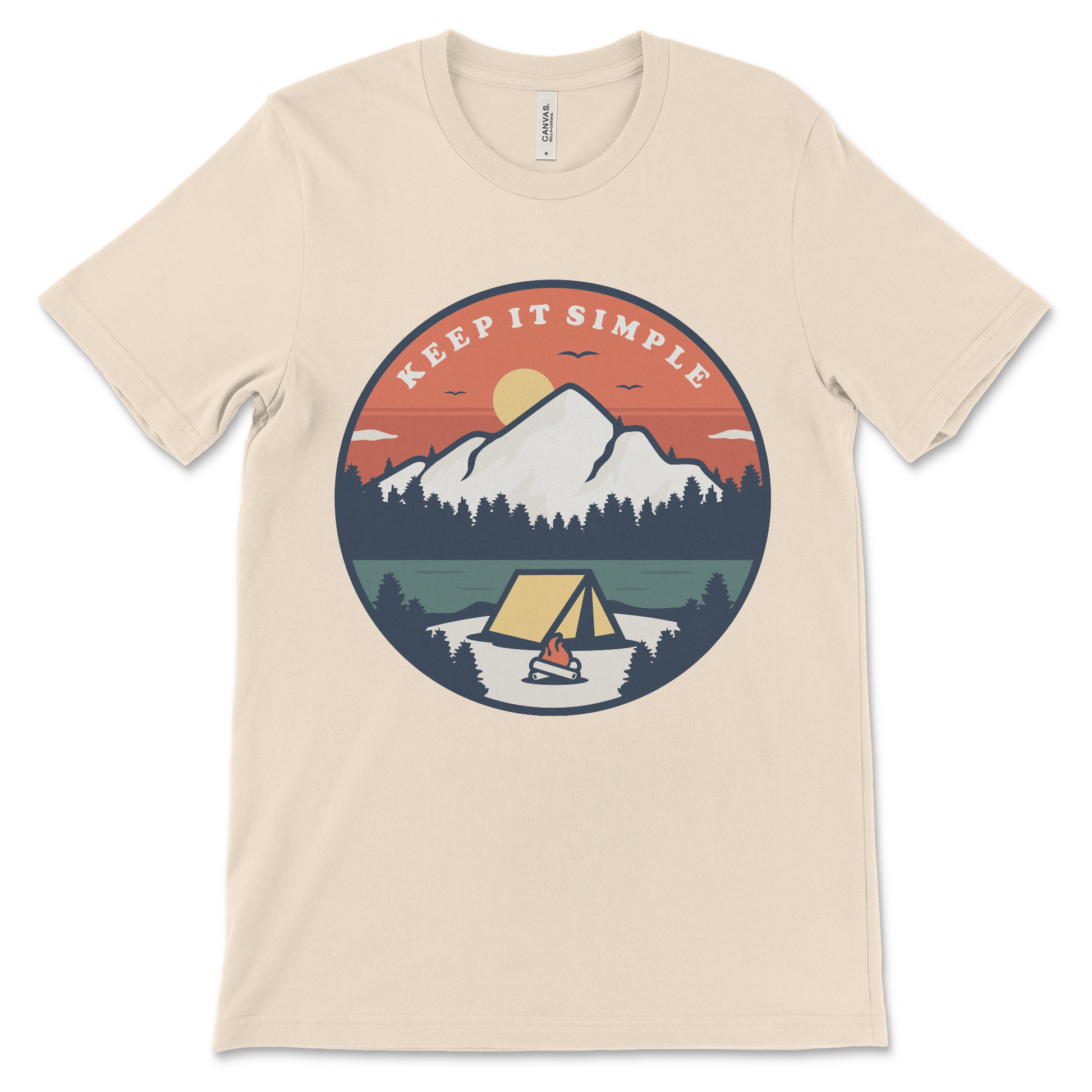 Sobriety shirt featuring Keep It Simple design, recovery apparel for Alcoholics Anonymous and Narcotics Anonymous members
