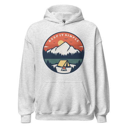 Recovery hoodie with mountain design, sobriety clothing for AA members and sober lifestyle.
