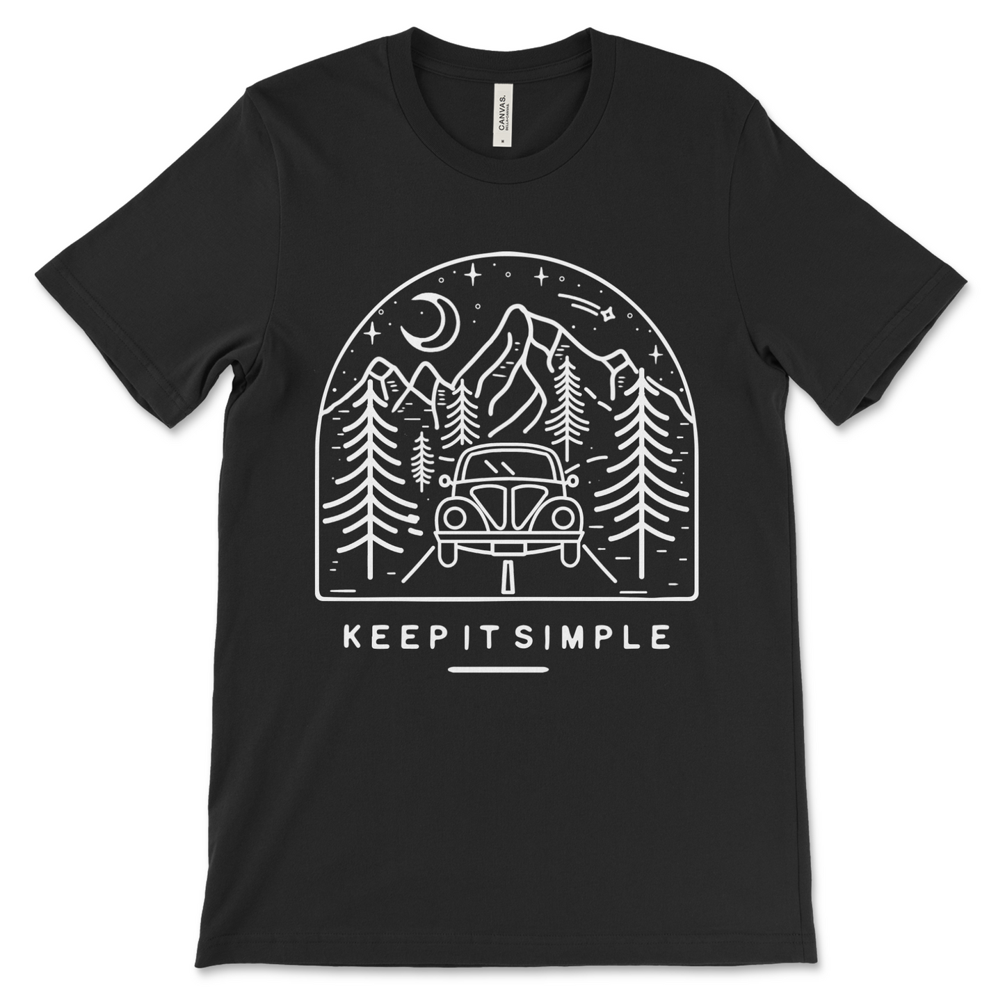 Addiction recovery shirt with Keep It Simple slogan, sobriety clothing and gift idea.
