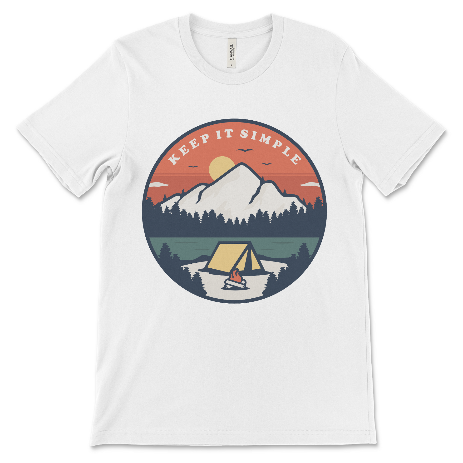 Addiction recovery clothing with Keep It Simple slogan, AA shirt and NA shirt for people living sober

