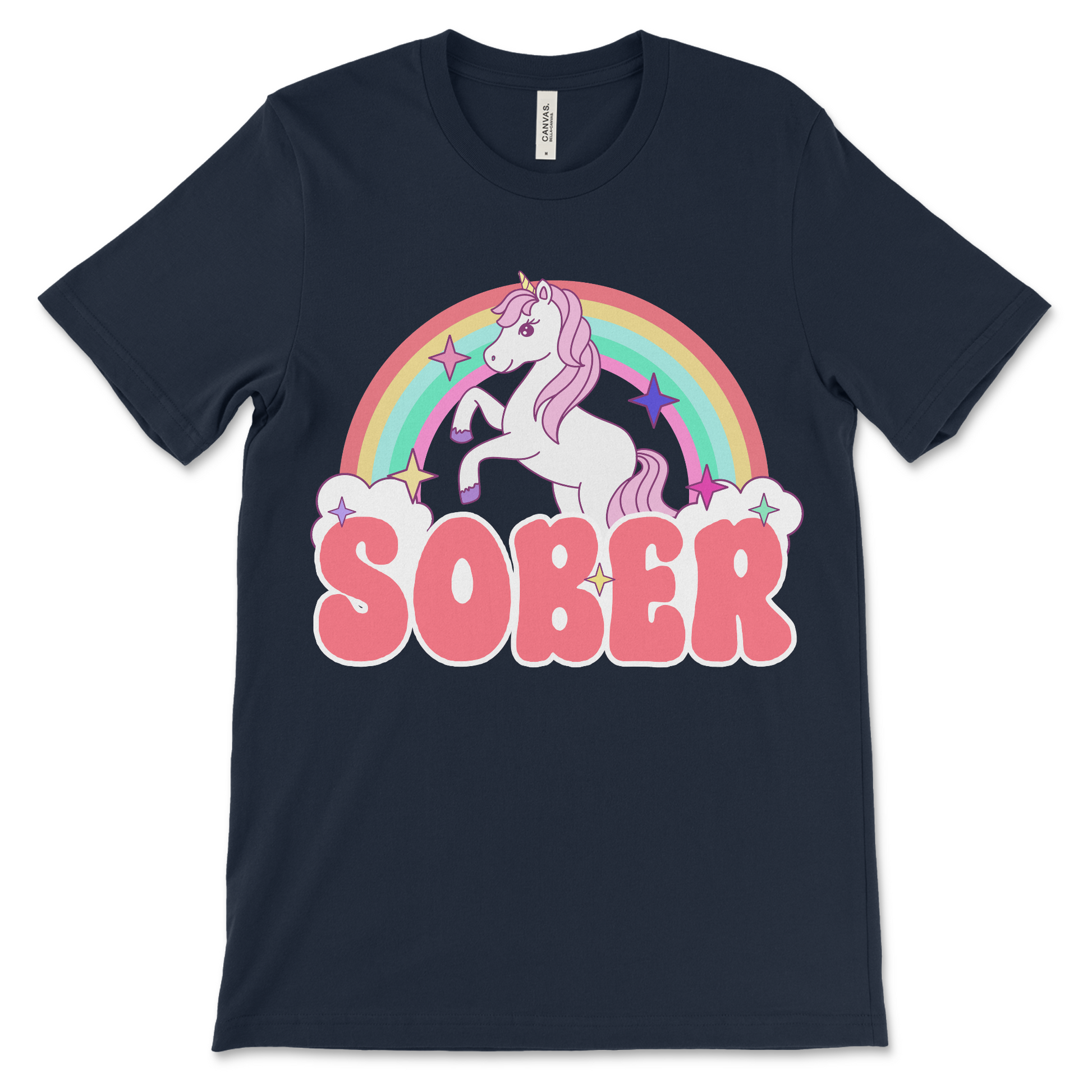 Unicorn recovery shirt for men and women, unique sober gift idea for AA, NA, and 12-step program members. 
