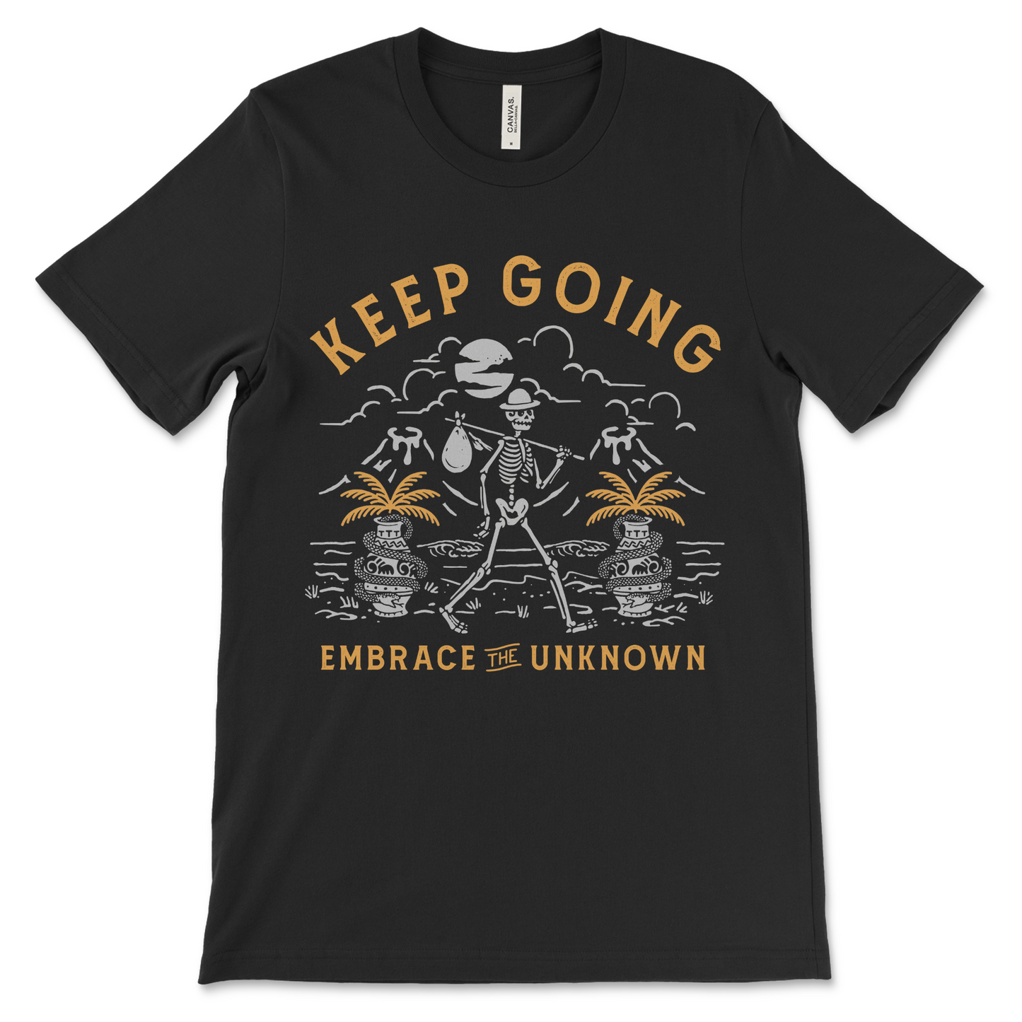 Keep Going Embrace the Unknown recovery shirt, AA shirt and NA shirt for mental health and sobriety support
