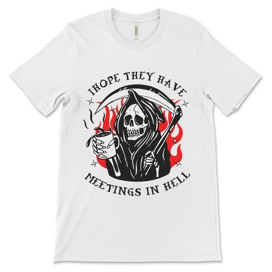 Hope They Have Meetings in Hell Alcoholics Anonymous shirt, funny AA shirt for 12-step recovery meetings

