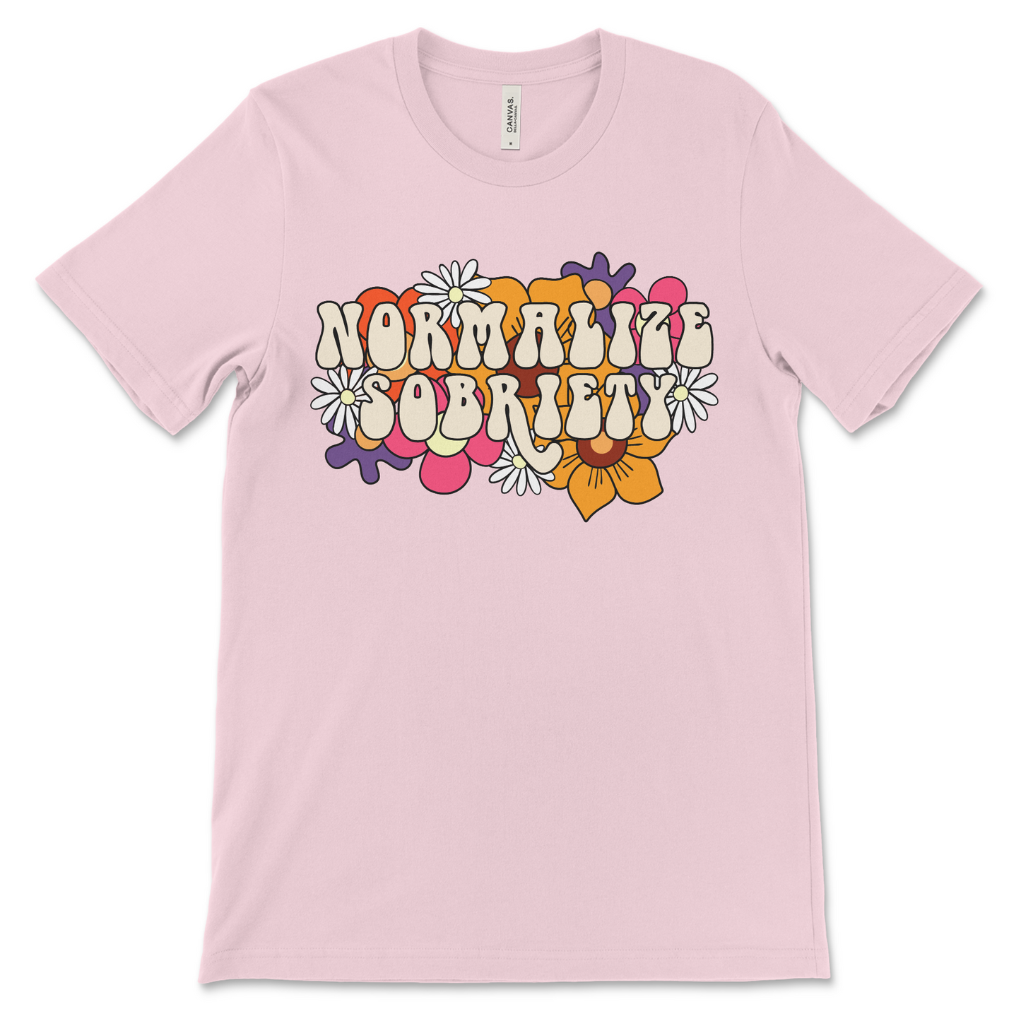 Normalize Sobriety recovery shirt with retro design, AA and NA clothing for sober lifestyle and addiction recovery
