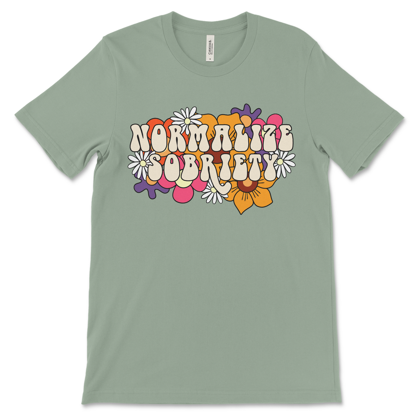 Addiction recovery shirt featuring Normalize Sobriety message, Alcoholics Anonymous and Narcotics Anonymous tee
