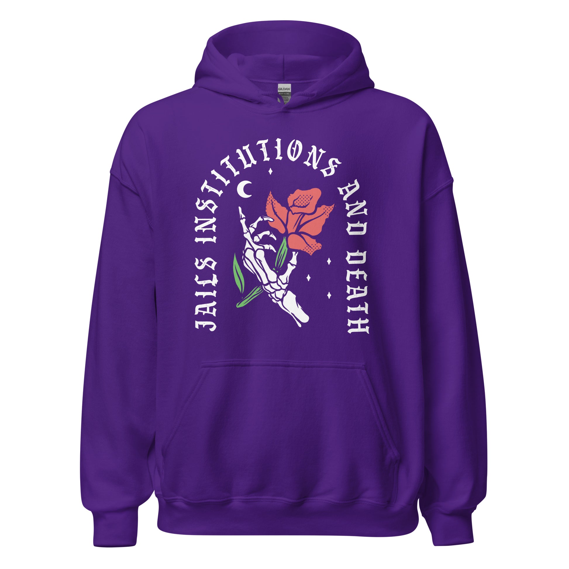 Sobriety sweatshirt with Jails Institutions and Death design, 12-step recovery hoodie for people in sobriety