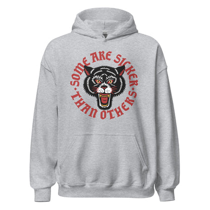 Recovery hoodie with Some Are Sicker Than Others phrase, AA and NA clothing for fellowship community
