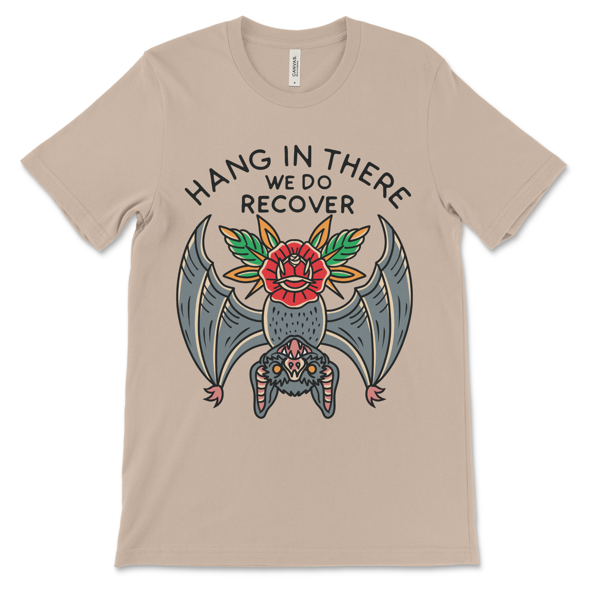 Hang in There We Do Recover shirt, recovery clothing for clean time and sobriety support.
