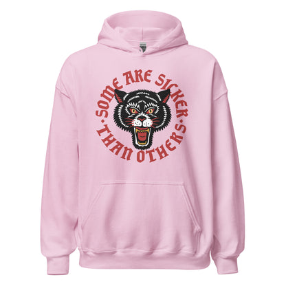 NA hoodie featuring Some Are Sicker Than Others design, sobriety sweatshirt for people in recovery
