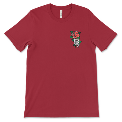 Addiction recovery shirt with Just for Today slogan, AA clothing and NA recovery apparel.
