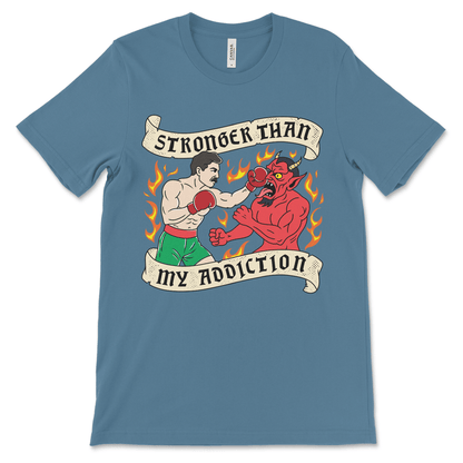 Addiction recovery shirt and sober apparel for 12 step meetings and soberversaries.