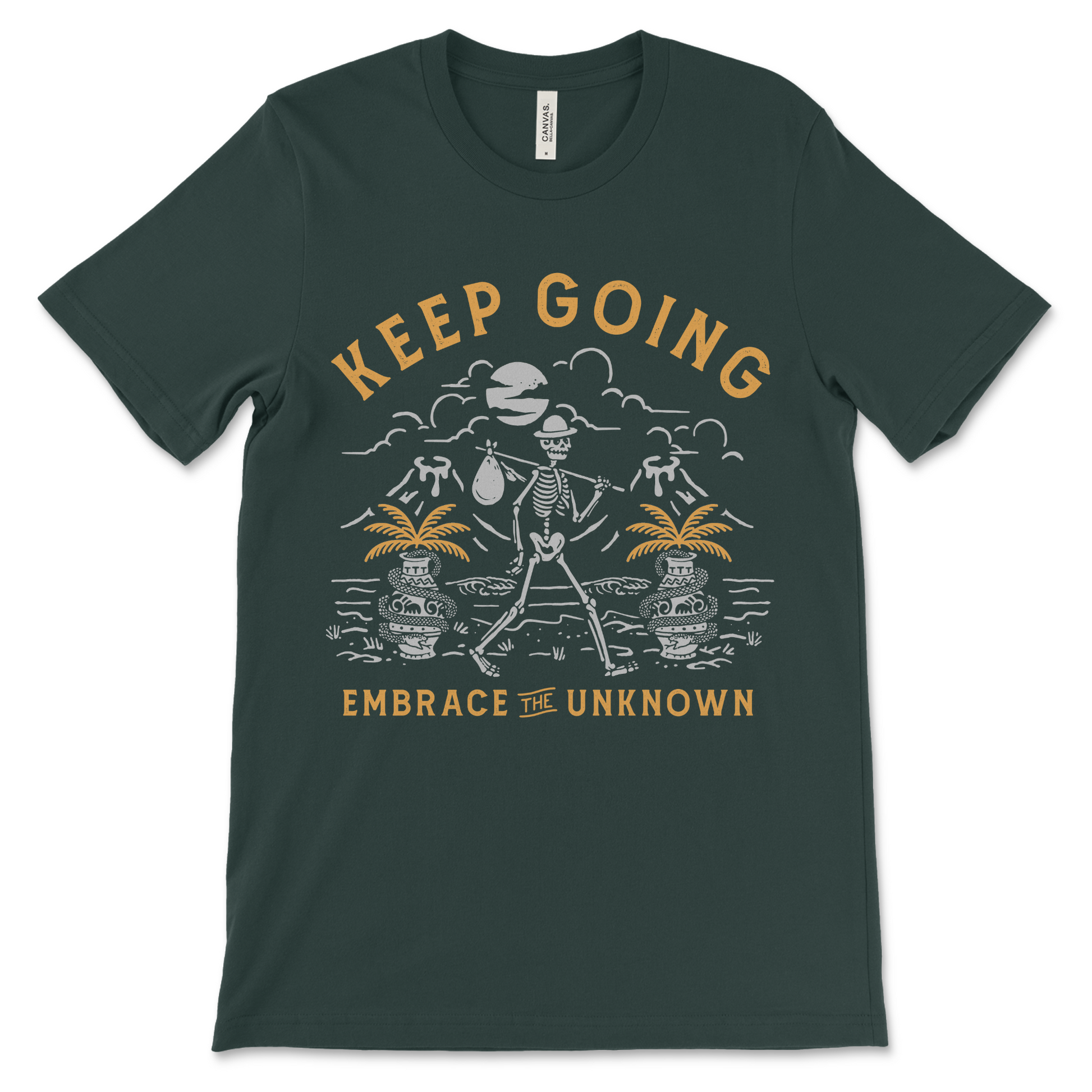 Recovery shirt with Keep Going Embrace the Unknown message, sober anniversary gift idea
