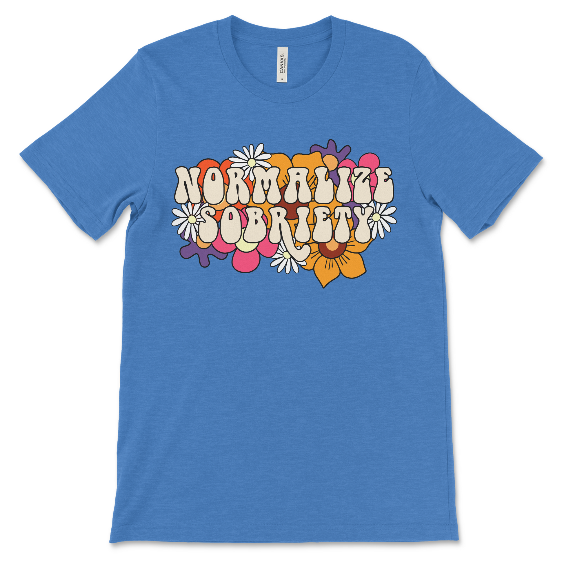 Inspirational recovery shirt with Normalize Sobriety design, perfect for sober anniversaries and addiction recovery support
