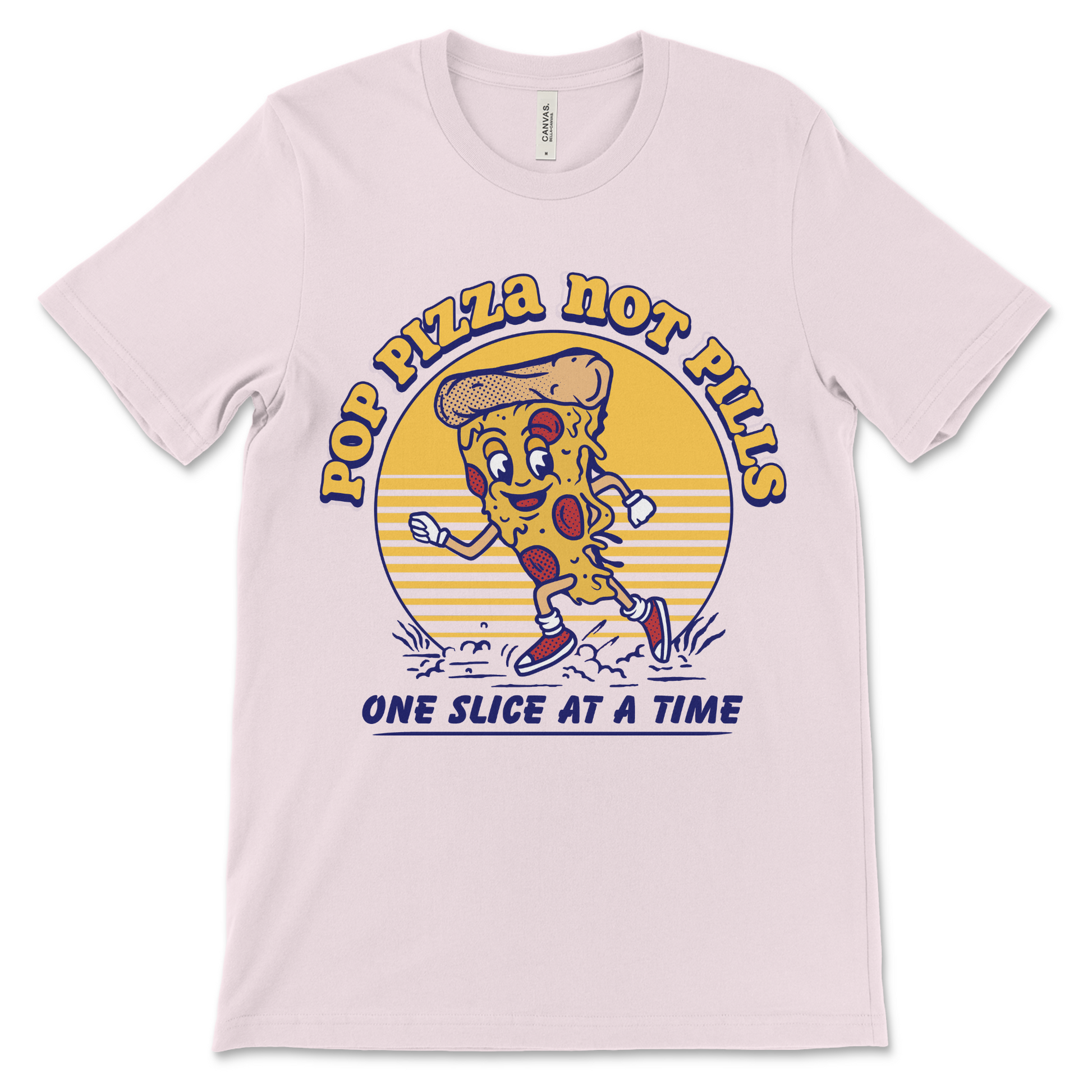 Pop Pizza Not Pills sobriety t-shirt, novelty AA and NA clothing for meetings and sober lifestyle
