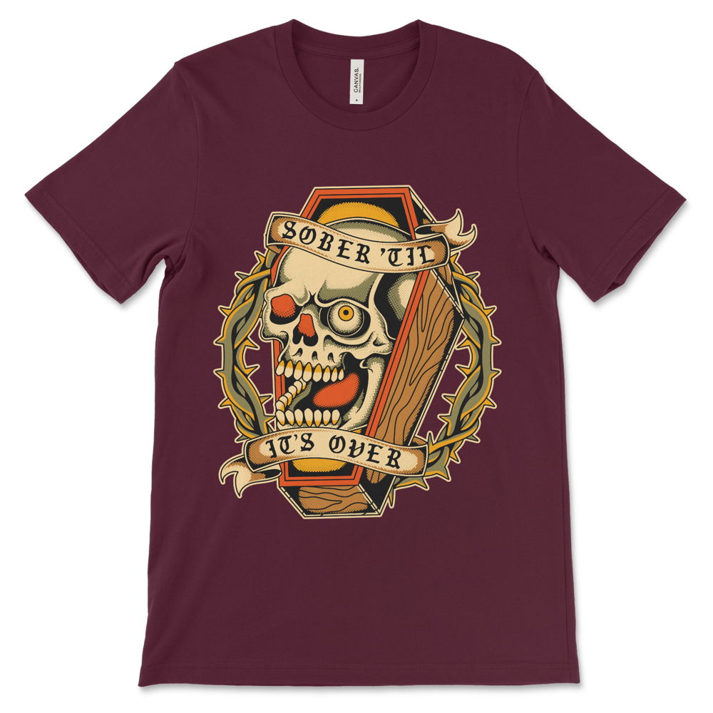 Sobriety shirt and edgy recovery clothing for clean and sober people.
