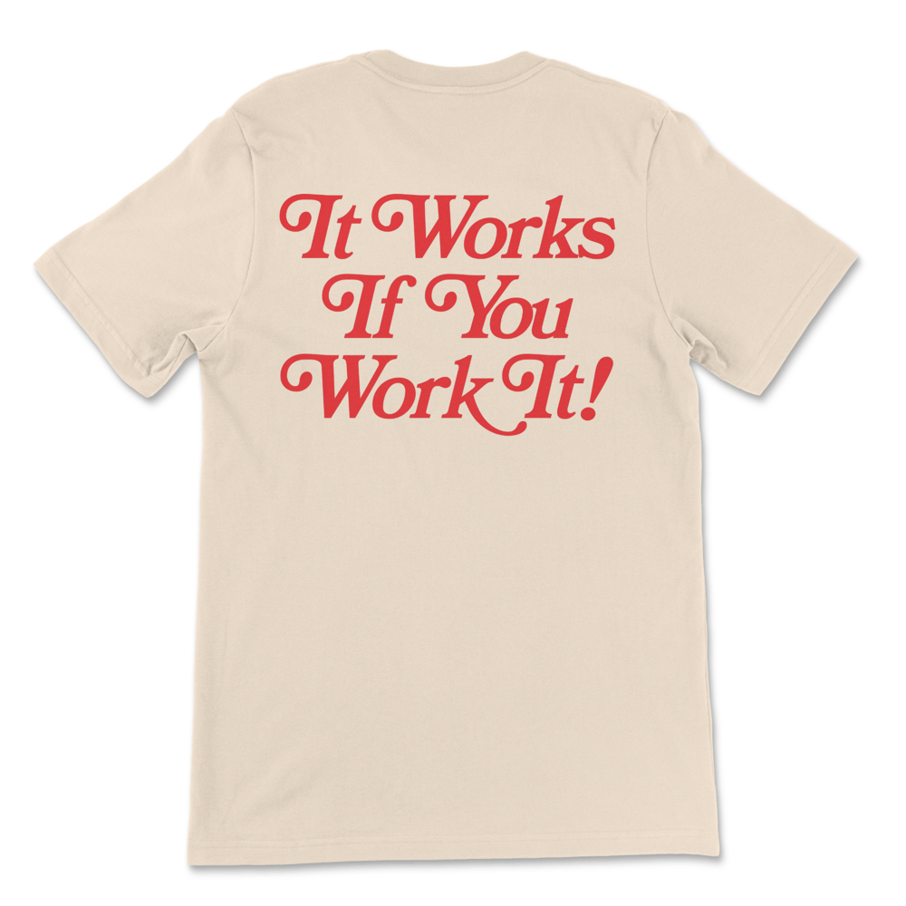 Recovery shirt with classic AA slogan, Narcotics Anonymous clothing and funny sober gift.
